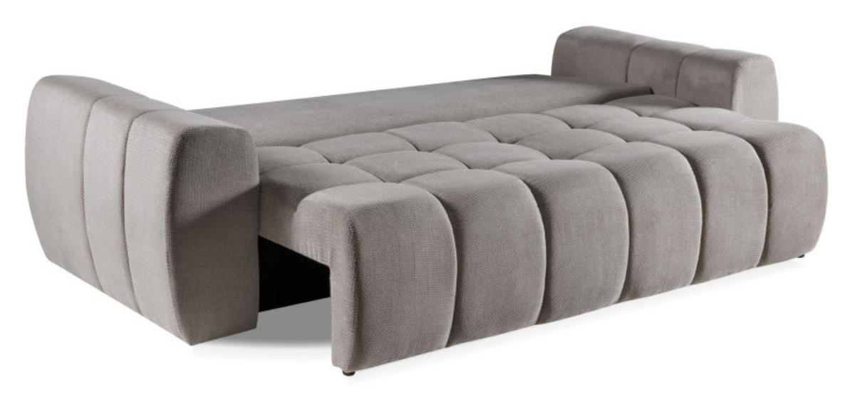 SOFA Grau FITU Ausziehbar - Grau, Textil (263/93/105cm) - Sepro Meble