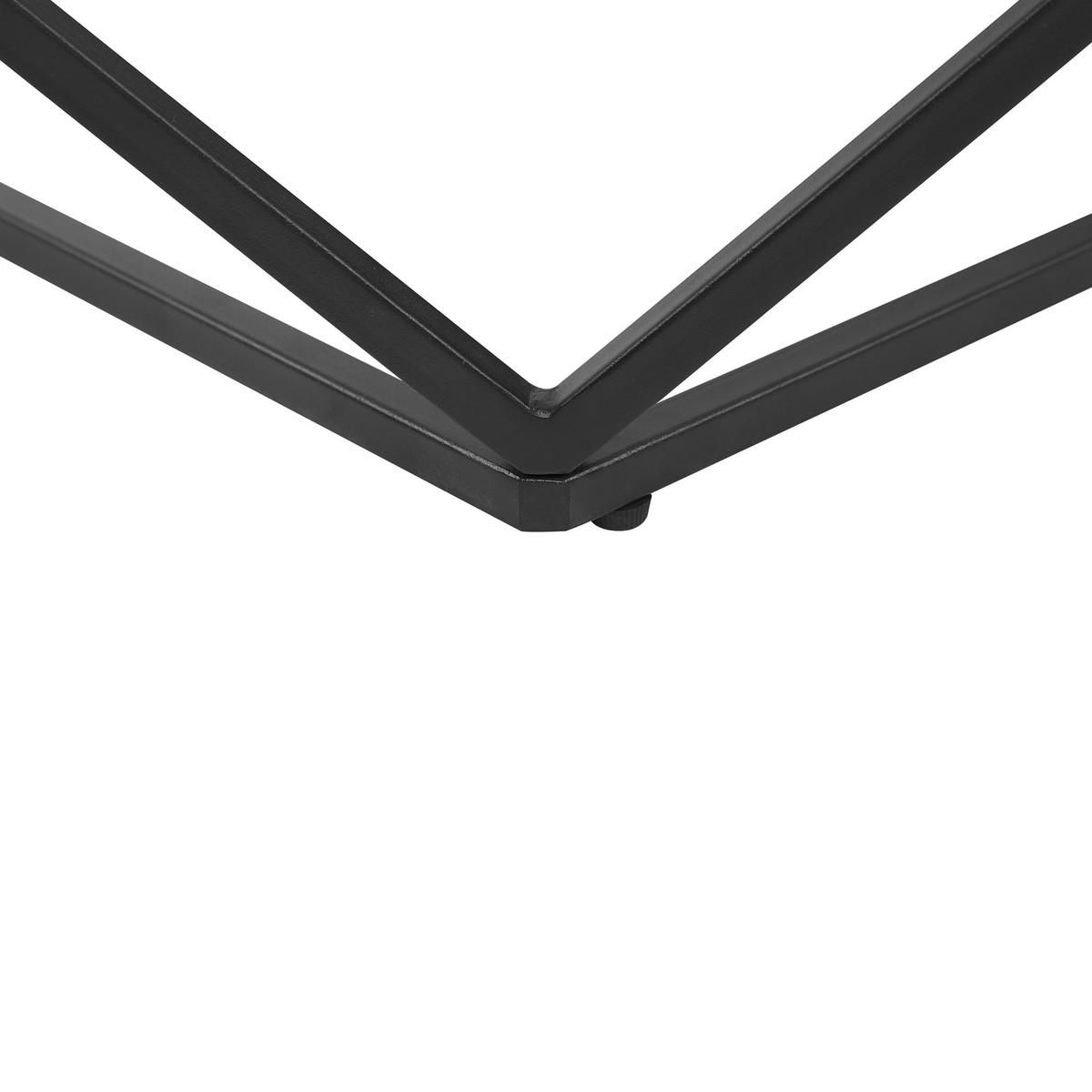 COUCHTISCH Marmor Optik beige/schwarz quadratisch 80/80 cm Malibu - Beige/Schwarz, Holzwerkstoff (80/80/41cm) - Beliani