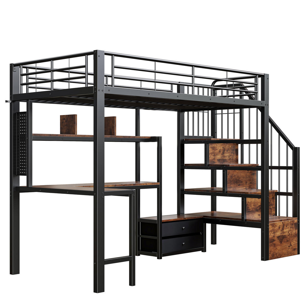 HOCHBETT 90/200 cm Schwarz - Schwarz, Metall - Raumix