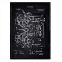 POSTER Druckmaschine Patent A3 Rahmenlos - Klar, Papier (29.7/5/42cm) - Nacnic