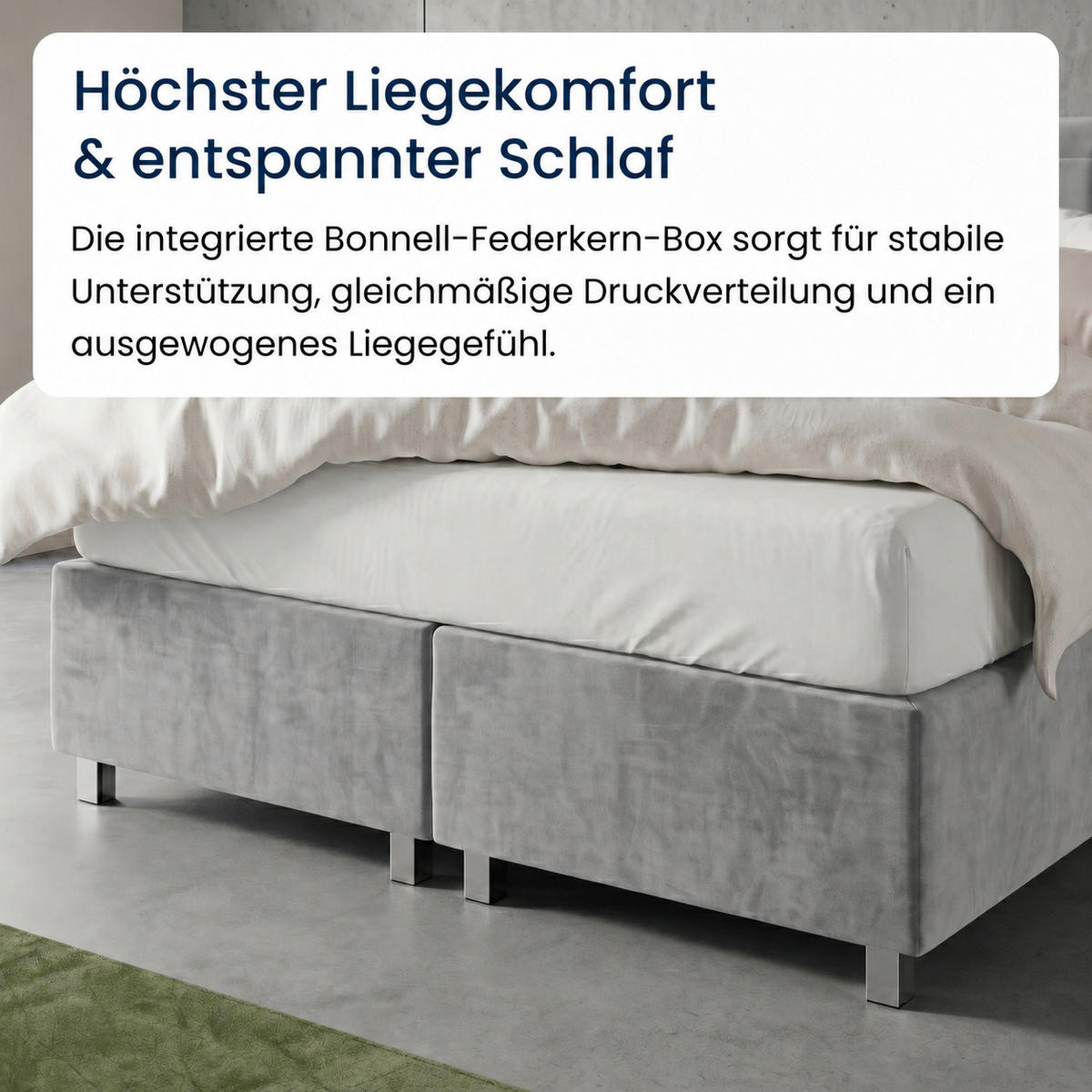 BOXBETT H3 Matratze 160x200 cm in Grau - Grau, Textil (160/200cm) - Home Collective