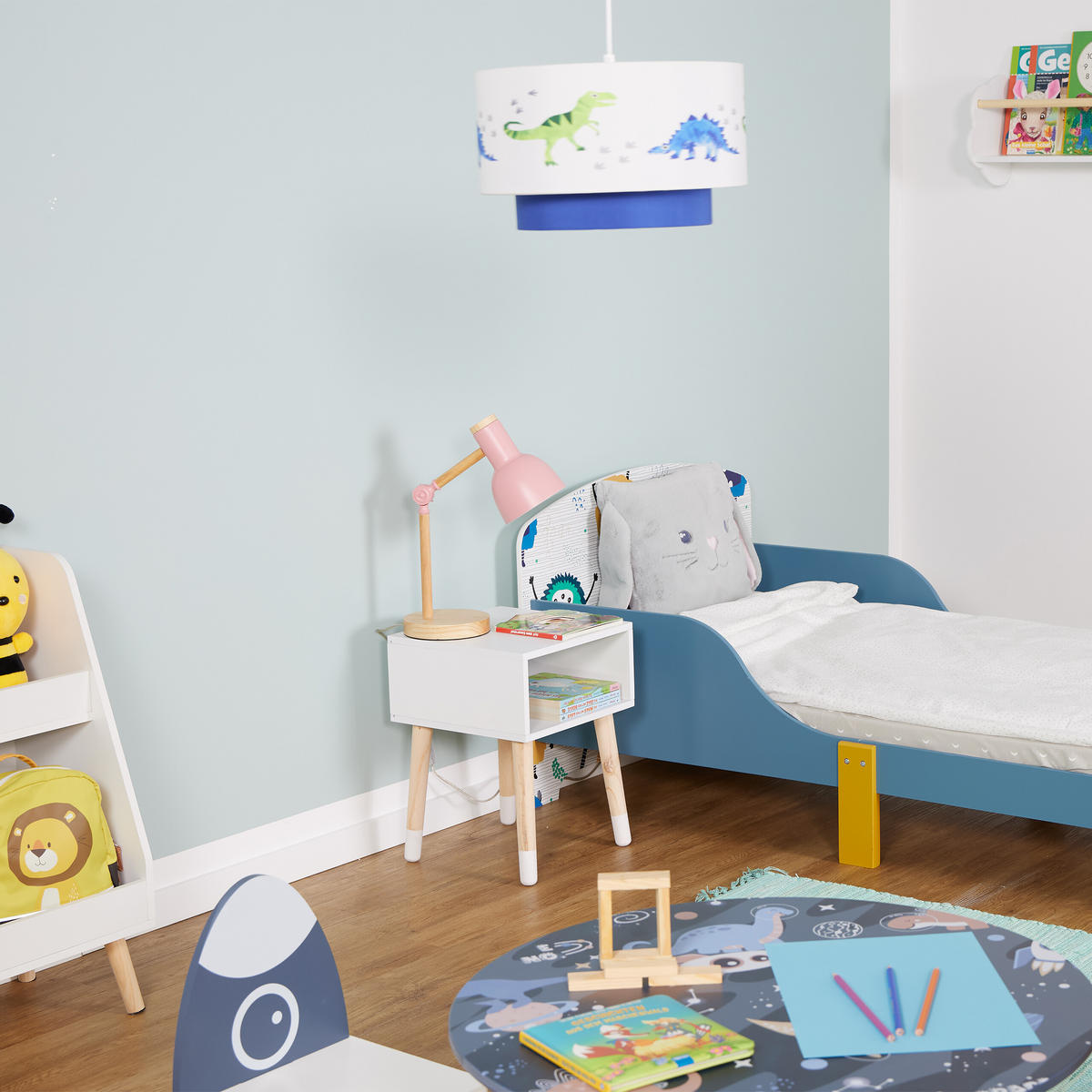 KINDER-NACHTTISCH - Weiß, Holz/Holzwerkstoff (30/40/30cm) - Relaxdays