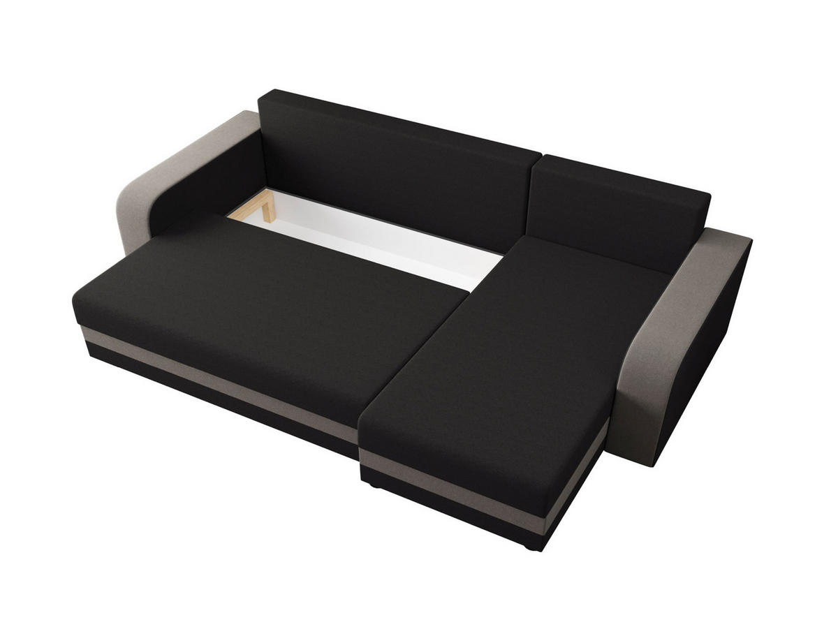 ECKSOFA HEWLET L BIS Sawana 05+21 Rechts mit Schlaffunktion - Grau, Textil (240/140cm) - Bedante