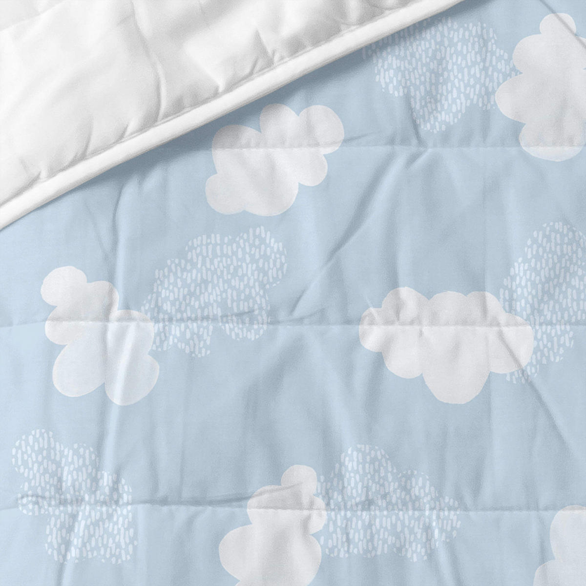 TAGESDECKE clouds 200x260 cm (bett 105) blau - Blau, Textil (200/260cm) - Happy Friday
