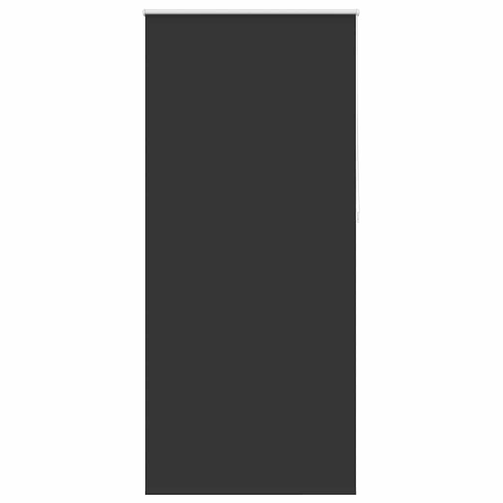 VERDUNKELUNGSROLLO 124,4/230 cm Stoffbreite 120 cm aus Polyester Schwarz - Schwarz, Textil (120/1/230cm) - vidaXL