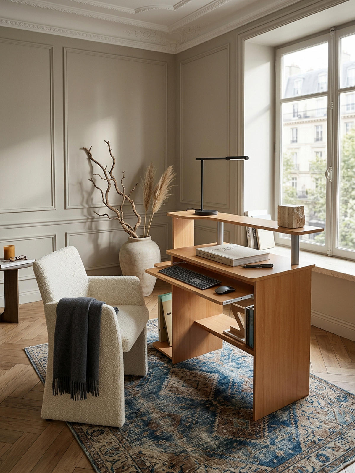 SCHREIBTISCH Computertisch ELBTRAUM Tastaturauszug, Braun 94x48x90 cm - Braun, Holz (48/94/90cm) - KADIMA DESIGN