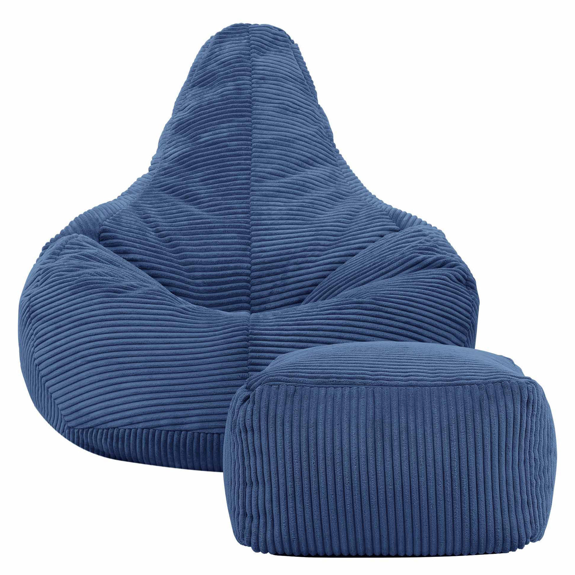 SITZSACK Dalton mit Hocker - Blau, Textil (90/73/84cm) - icon