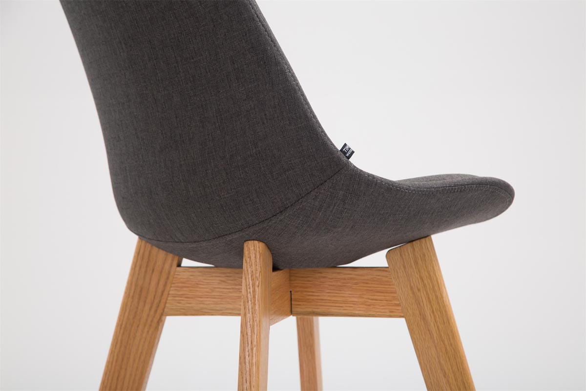 BARHOCKER Gikar Stoff Dunkelgrau - Dunkelgrau, Textil (48/112/56cm) - DELUKE