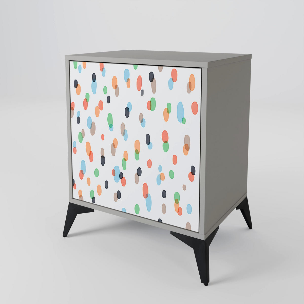 SIDEBOARD ENERGETIC SPOTS, Grau, 57,5x42x57,5 cm, Ohne Füße - Multicolor/Grau, Holzwerkstoff (57.5/57.5/42cm) - SpaceRebels