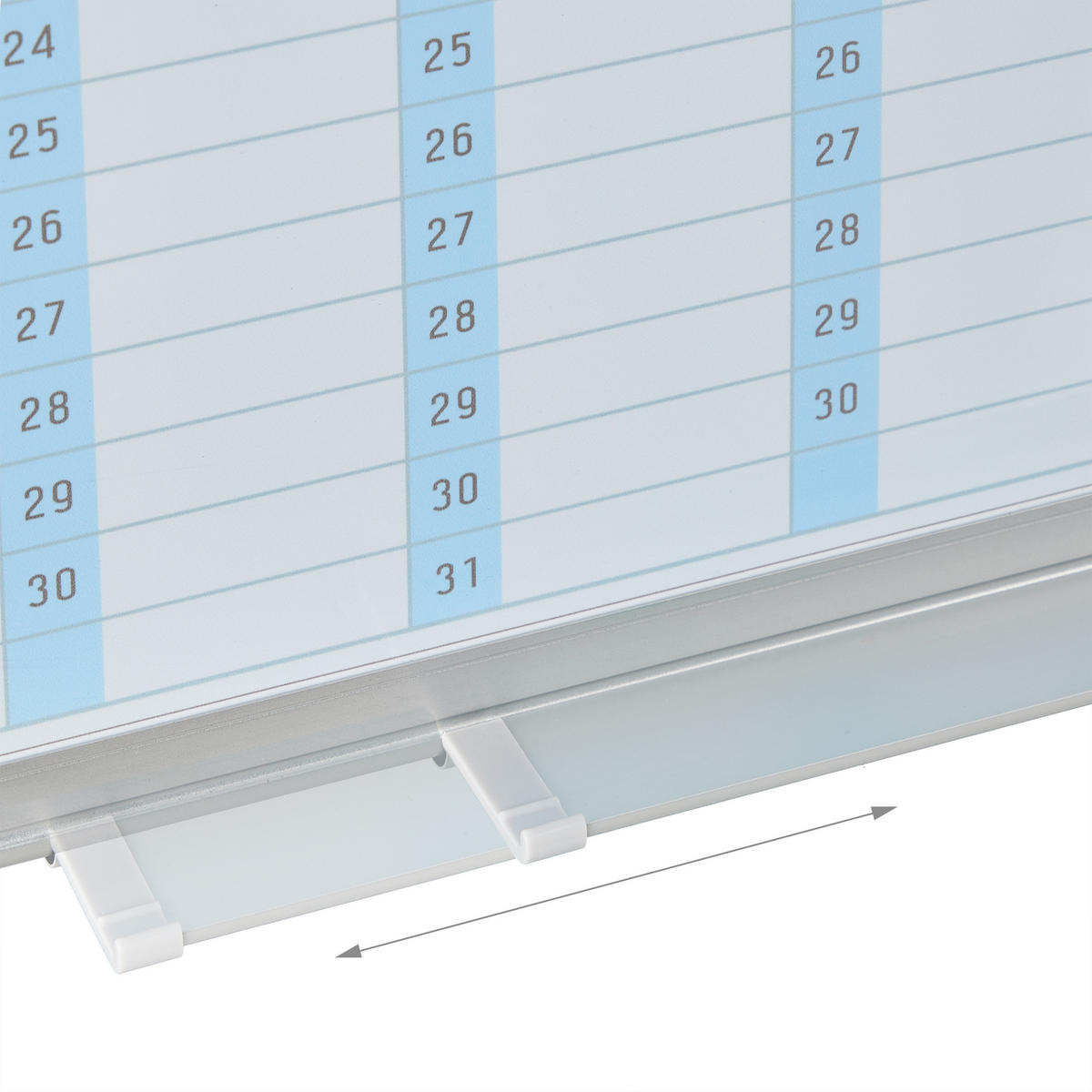 WHITEBOARD Planer - Weiß, Metall (90/60/5cm) - Relaxdays