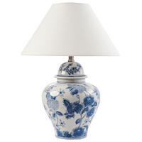 TISCHLAMPE Porzellan Weiß / Blau Sorraia - Weiß, Keramik (40/40/53cm) - Beliani