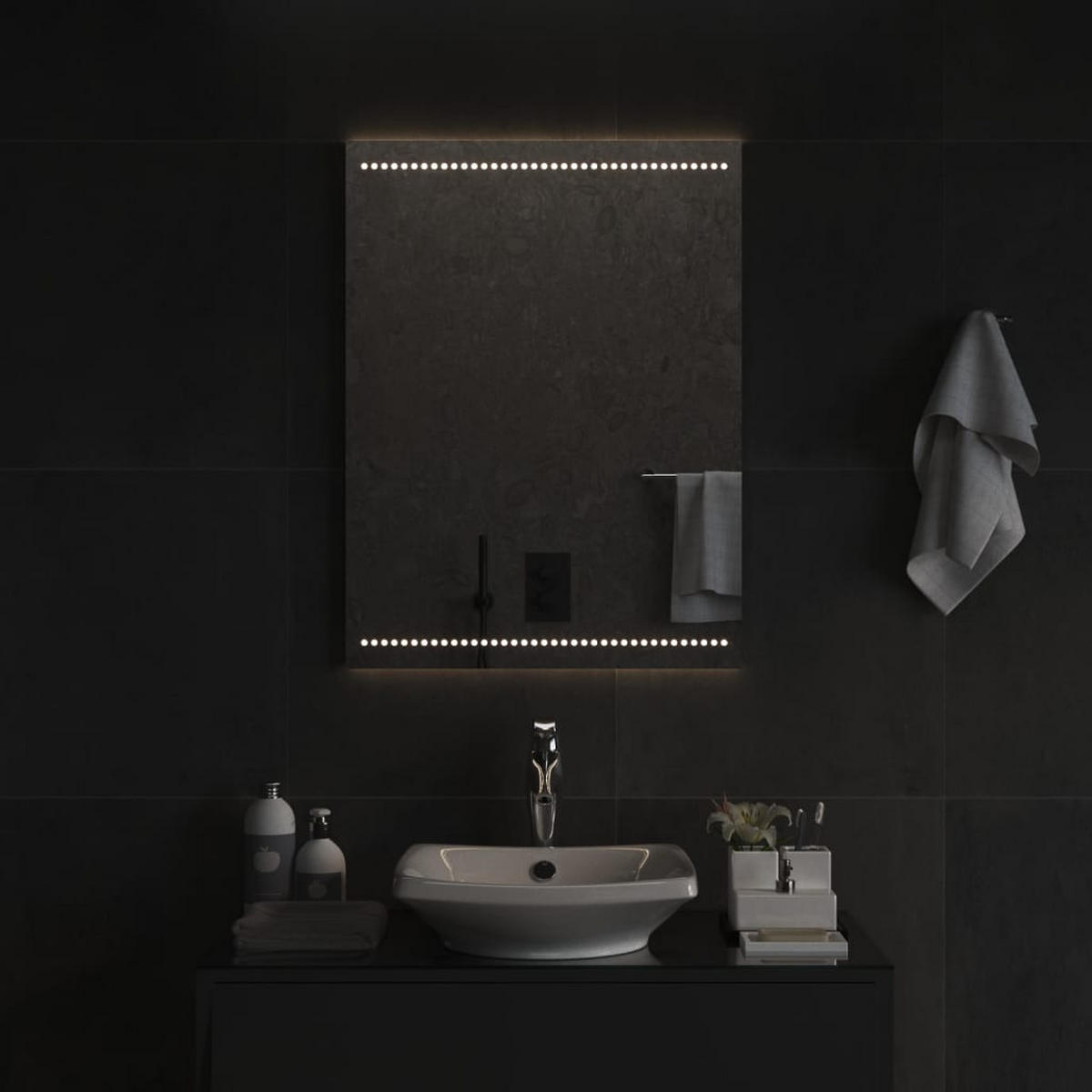 LED-BADSPIEGEL 60x80 cm - Transparent, Glas (60/80/80cm) - furnicato