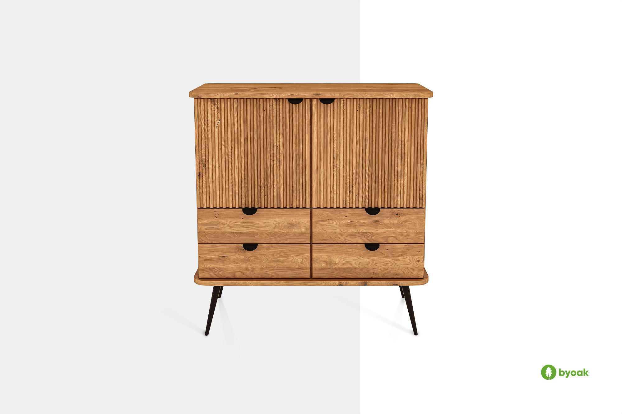 KOMMODE LINA Kernbuche - Kernbuche, Holz (97/102/46cm) - byoak