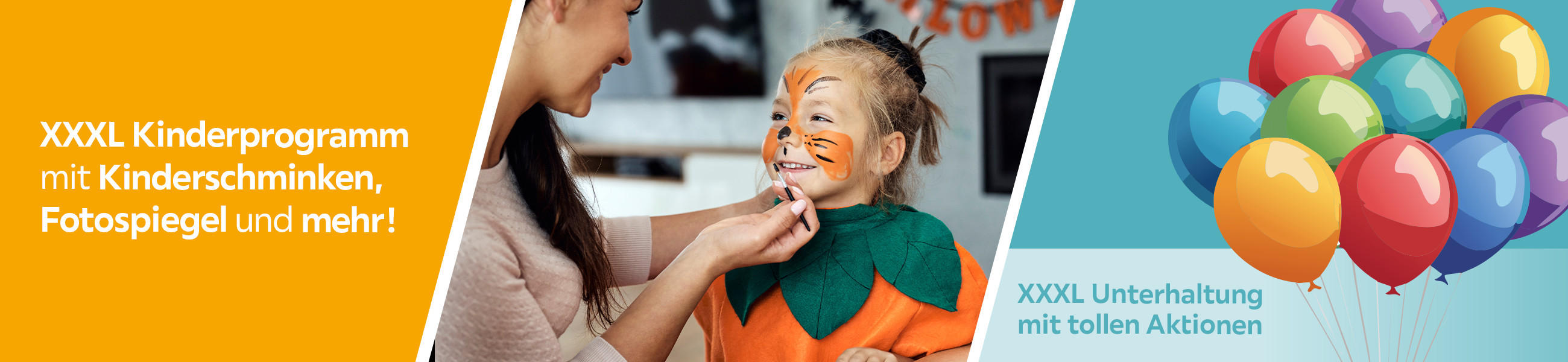 XXXL Kinderprogramm mit Kinderschminken, Fotospiegel und mehr! - XXXL Unterhaltung mit tollen Aktionen.