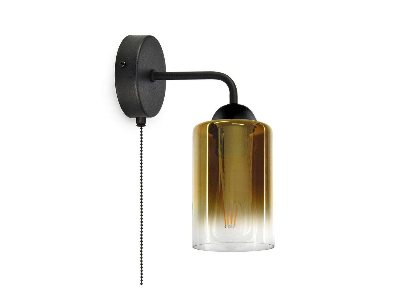 WANDLEUCHTE GRAF - Transparent/Goldfarben, Glas/Metall (10/29/18cm) - kiki design