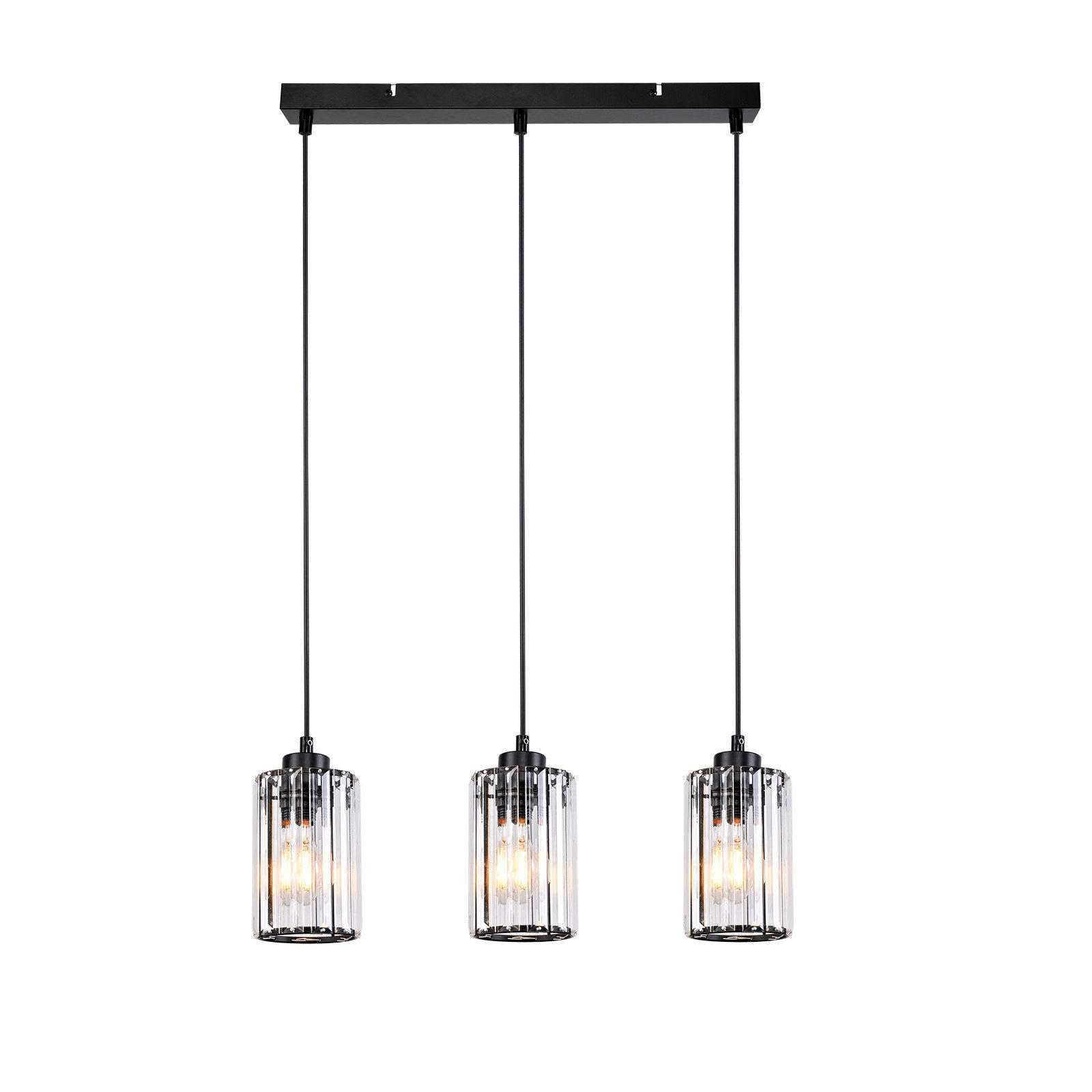 KRONLEUCHTER Brilmond 40.0/10.5/140.0 cm - Schwarz, Metall (40/10.5/140cm) - ZMH