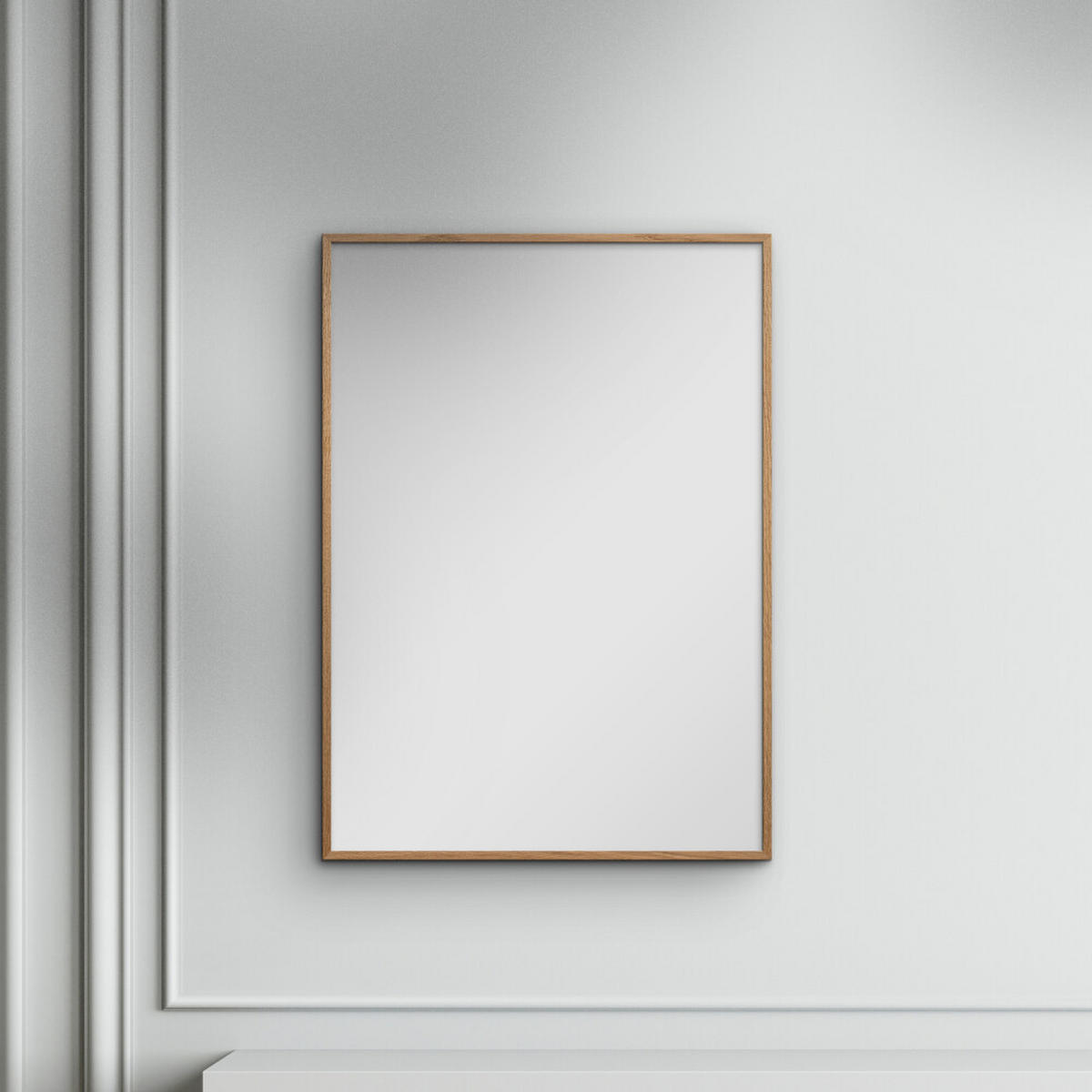 SPIEGEL - Natur Eichenholz - Eichefarben, Holz/Papier (50/70/2cm) - Poster&Frame