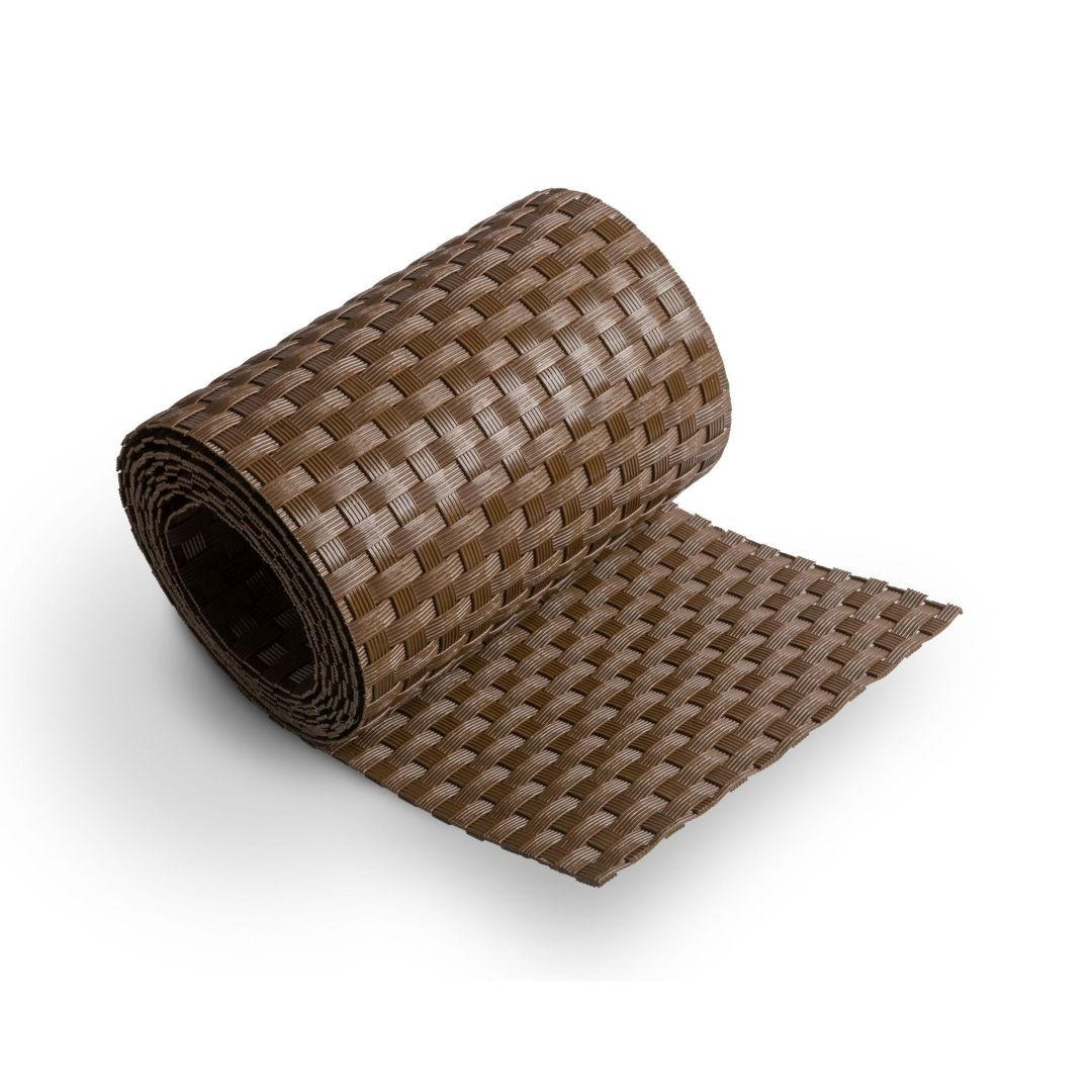 SICHTSCHUTZSTREIFEN Rattan Einzelstreifen für Doppelstabmatten Braun 2,55m - Braun, Kunststoff (255/19cm) - ZAUN|ZU