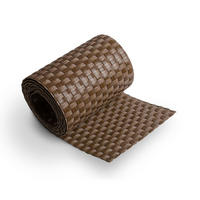 SICHTSCHUTZSTREIFEN Rattan Einzelstreifen für Doppelstabmatten Braun 2,55m - Braun, Kunststoff (255/19cm) - ZAUN|ZU