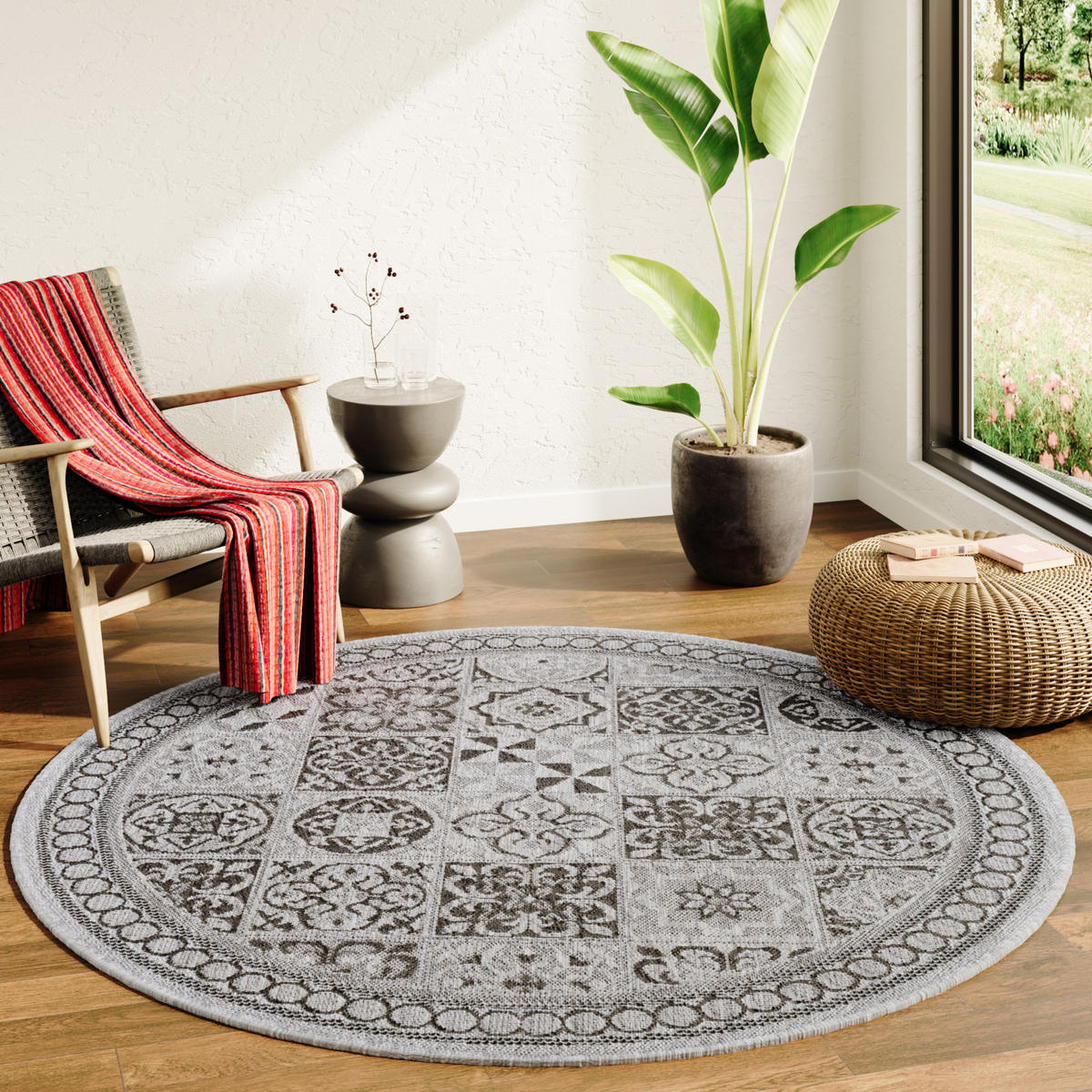 TEPPICH MELISSA Grau 200/200 cm - Grau, Kunststoff (200/200cm) - Tapiso