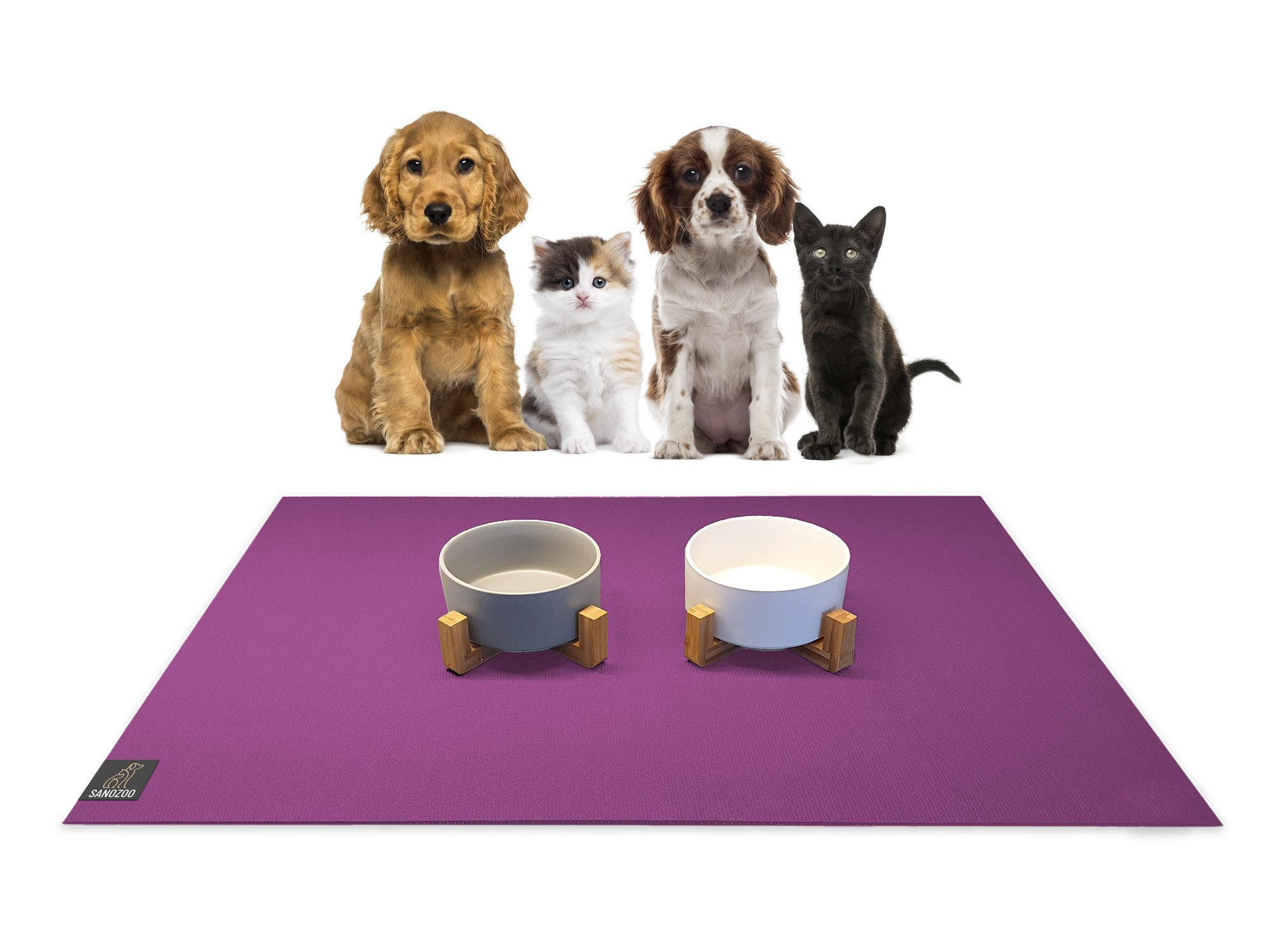 NAPFUNTERLAGE, Öko-Tex, Rechteckig Set 30x40 + 40x60 cm Pflaume - Pflaume, Textil (40/60cm) - SANOZOO