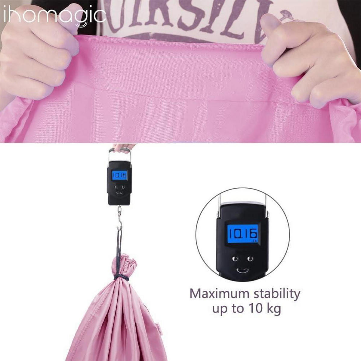 WÄSCHESACK 2-teiliges Set 66 x 96 cm Rosa - Rosa, Kunststoff (61/36.2/91.9cm)