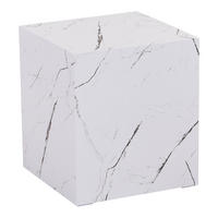 ODKLÁDACÍ STOLEK Ellelu - bílá, kompozitní dřevo (40/40/45cm) - [en.casa]