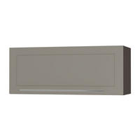 KLAPPHÄNGESCHRANK Kvantum W4B/90-AV Beige Matt / Lava Matt 90 / 32,5 / 36cm - Dunkelgrau/Beige, Holz/Holzwerkstoff (90/36/32.5cm) - Feldmann-Wohnen