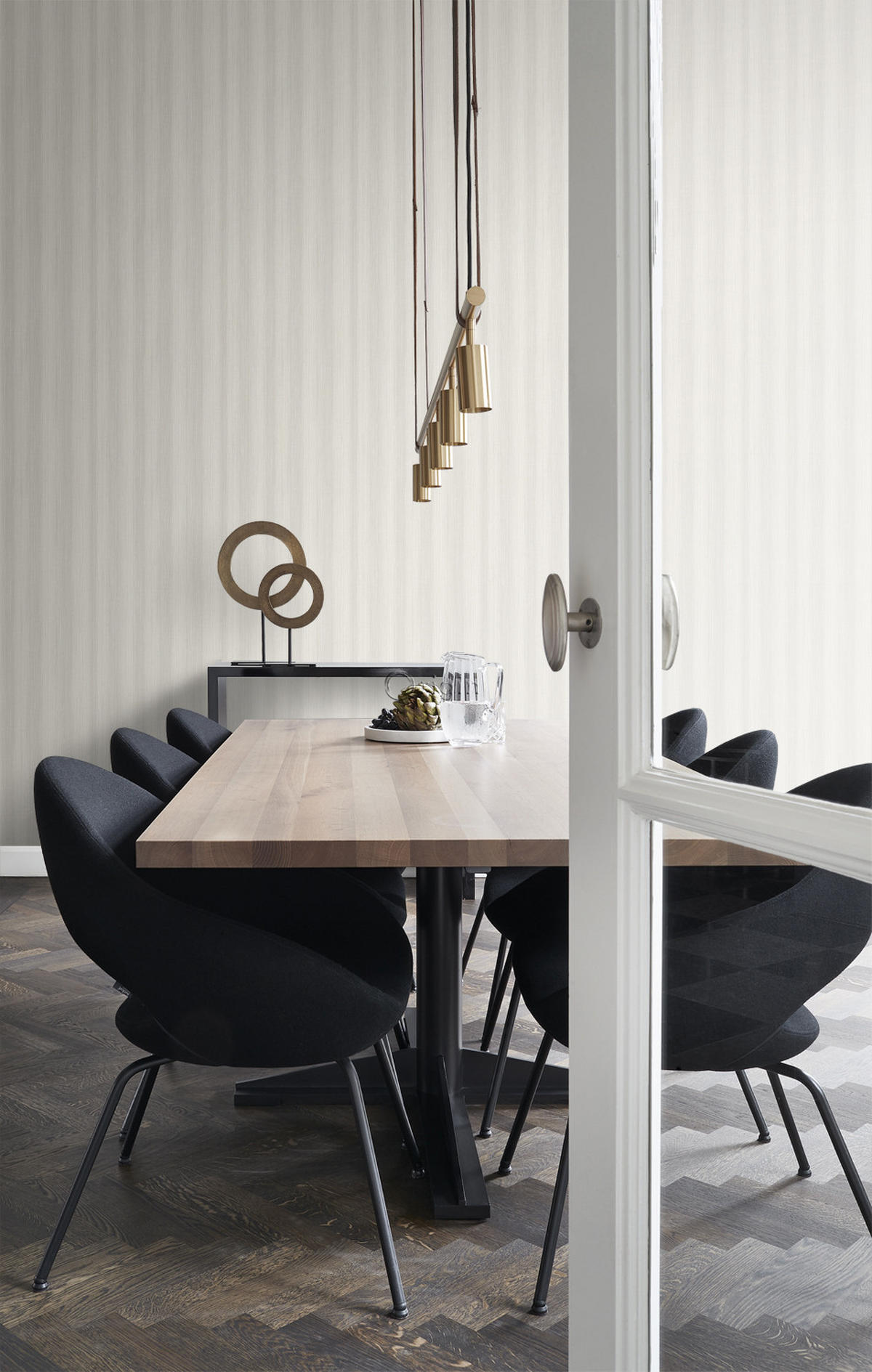 TAPETE Streifenmuster 53 cm x 10.05 m - Grau, Papier (53/1000cm) - Origin Wallcoverings