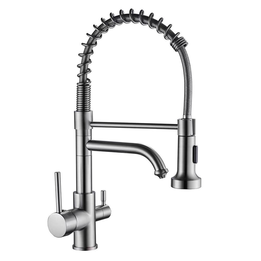 BADEZIMMERARMATUR, 3-in-1-Funktion, Zu- und Ablaufrohre, 44,5 x 23,5 cm, silber. - Silberfarben, Metall (50/7/31cm) - Vallsero