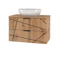 WASCHTISCH 80.6cm Teren Holz - Braun, Holzwerkstoff (80.6/52.2/46.5cm) - Petits-meubles