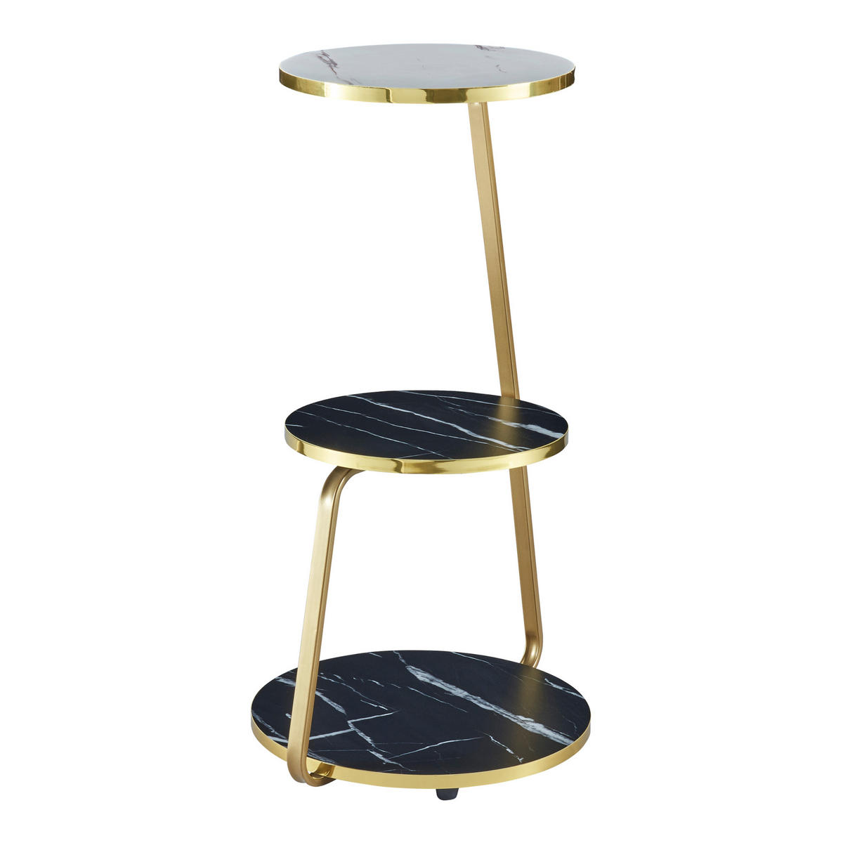 BEISTELLTISCH Sipoo - Schwarz, Holzwerkstoff (37/46/74cm) - [en.casa]