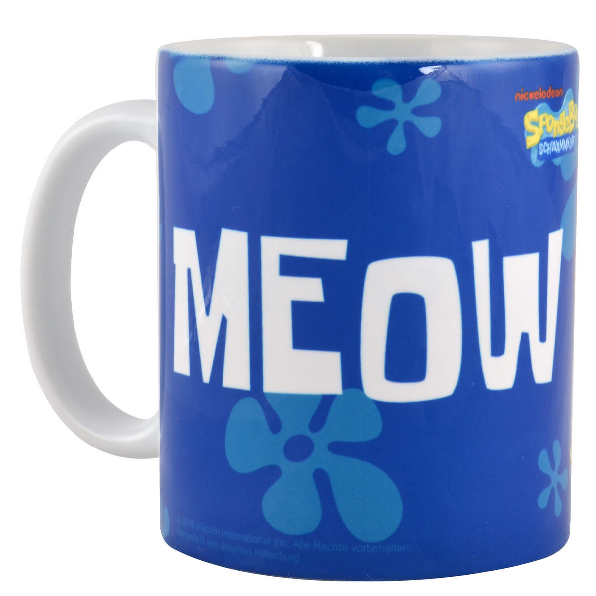 BECHER Spongebob Schwammkopf Gary Meow Blau 320 ml - Blau, Keramik (0.32L)