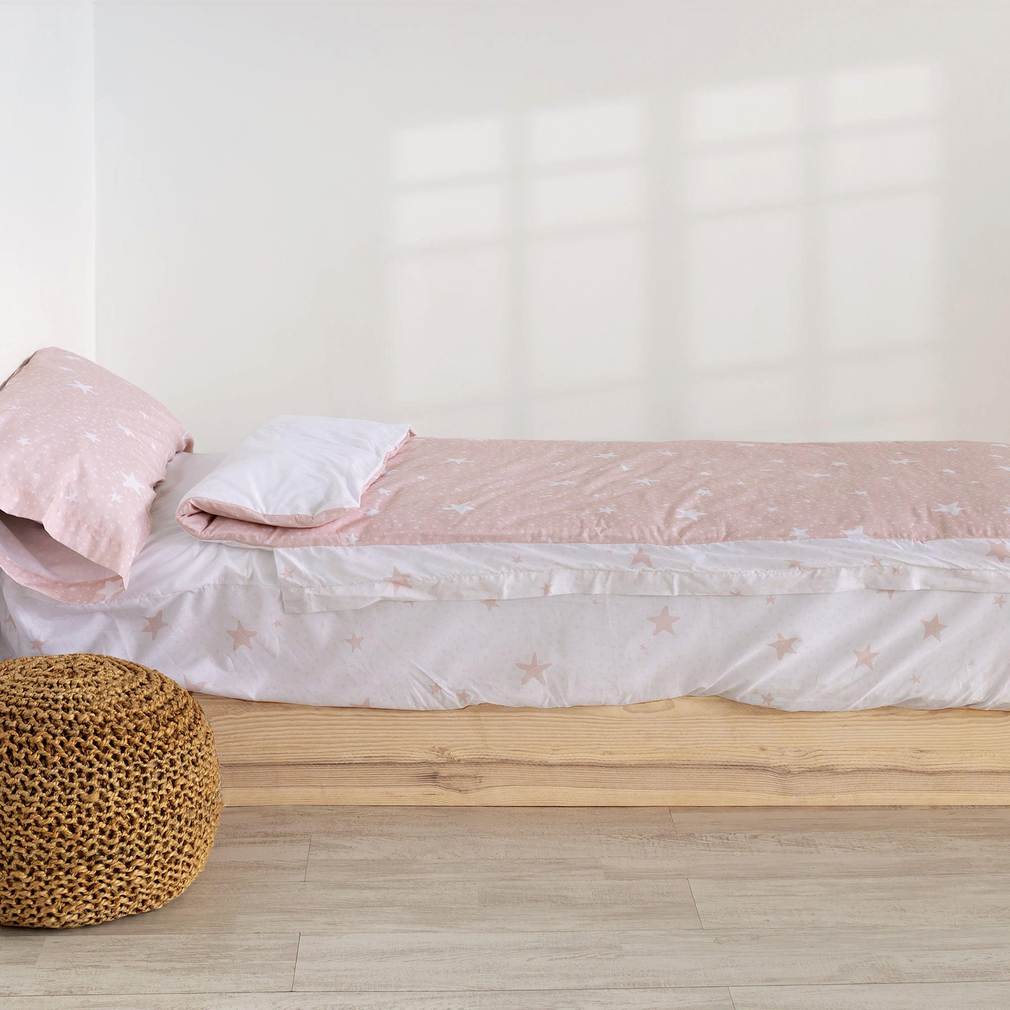 KINDER schlafsack Little star Rosa 90x200 cm Ohne füllung - Pink, Textil (90/200cm) - Happy Friday