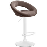 BARHOCKER Samt braun - Weiß/Braun, Textil/Metall (53/80/47cm) - CLP