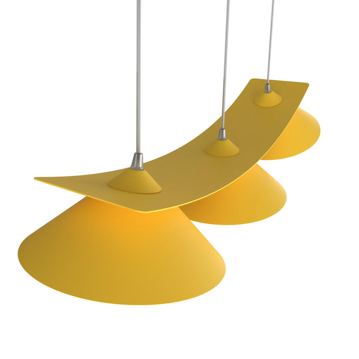 HÄNGELEUCHTE Miller X3 - Gelb, Metall (70/25/120cm) - Lumicom