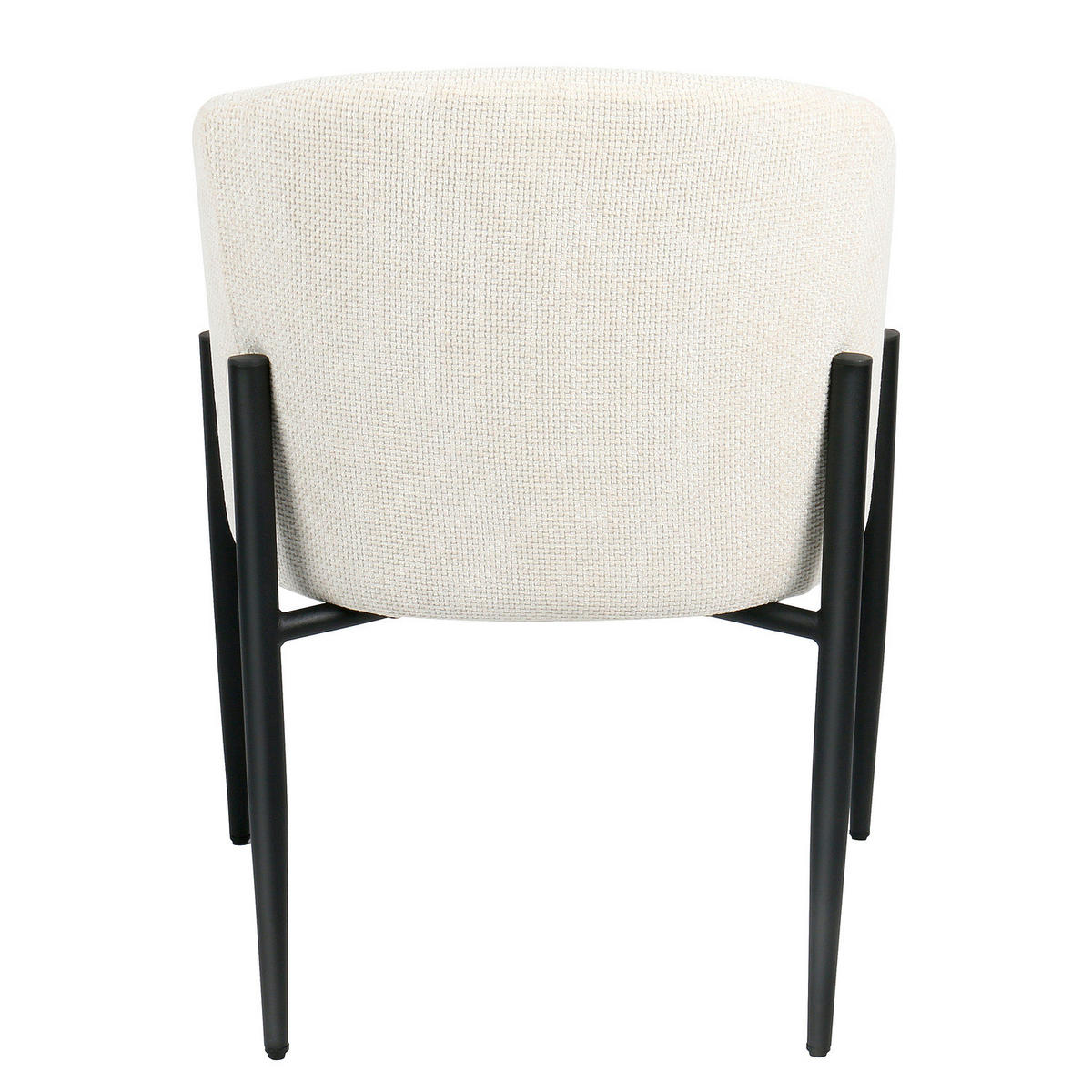 HOME24 Polsterstuhl STENSVED - Beige/Schwarz, Textil/Metall (60/77/59cm) - home24