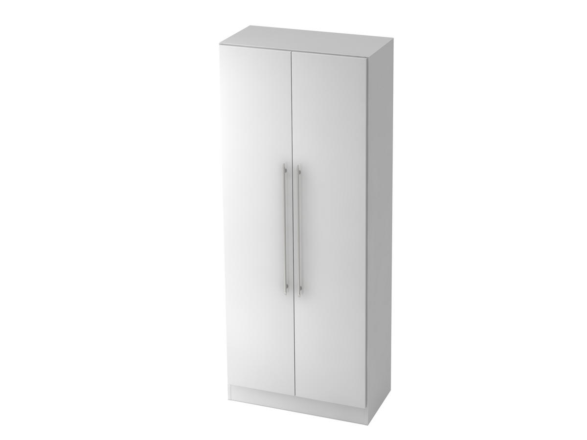 BÜROMÖBEL Solido in Weiß 7 teilig - Weiß, Holzwerkstoff (120/80/200cm)