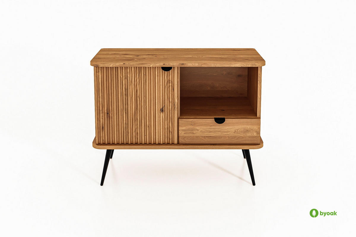 KOMMODE LINA - Wildeiche, Holz (97/72/46cm) - byoak