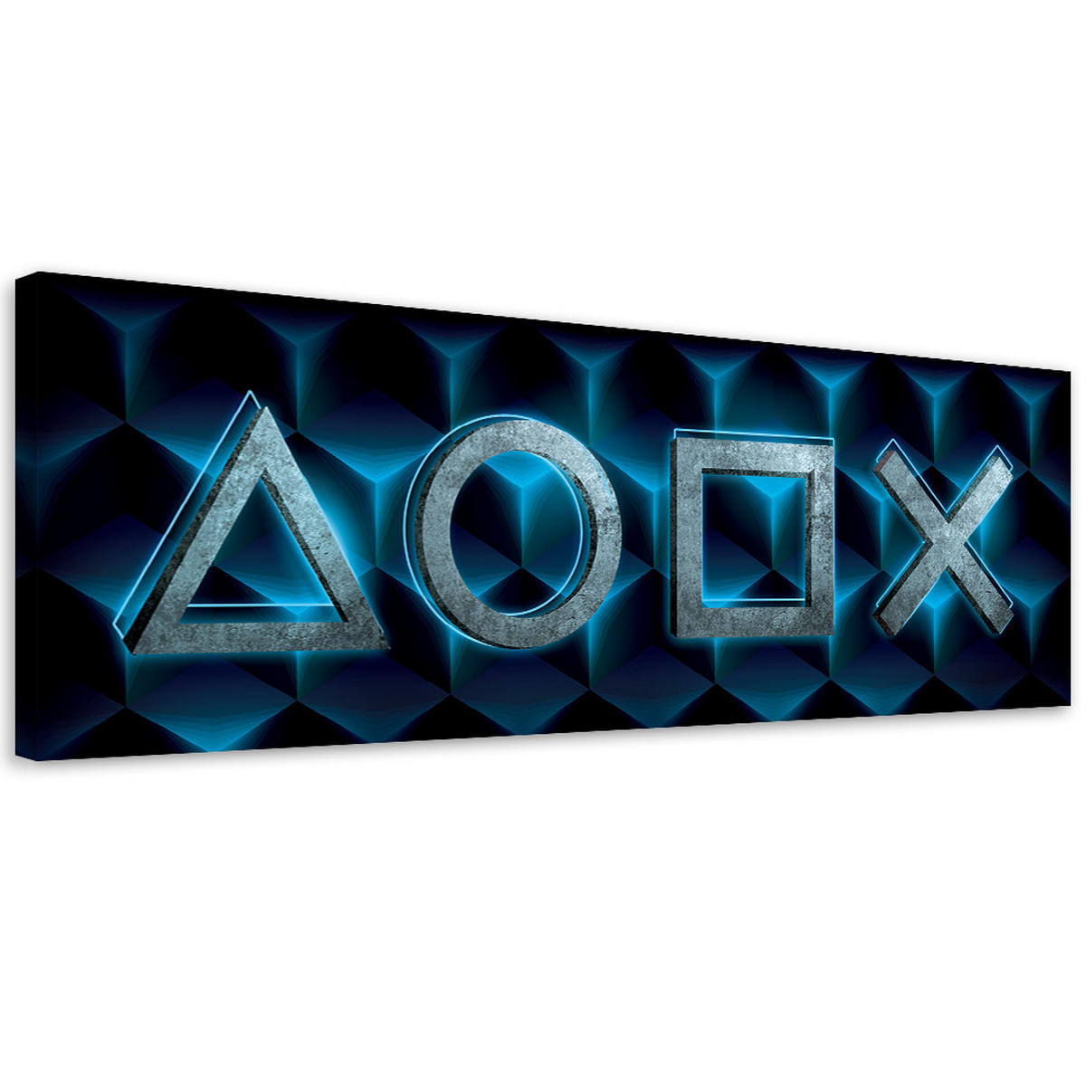 WANDBILD spielsymbole - Multicolor, Textil (90/30cm) - Feeby