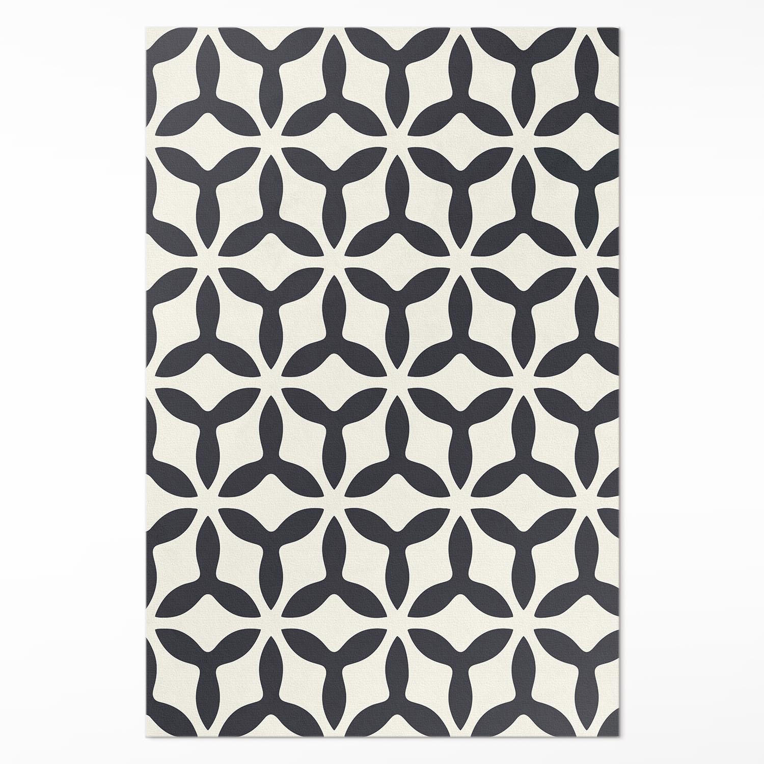 TEPPICH 150x225 cm Modernes Geometrisches Muster - Schwarz, Kunststoff (150/225cm) - Wallfluent