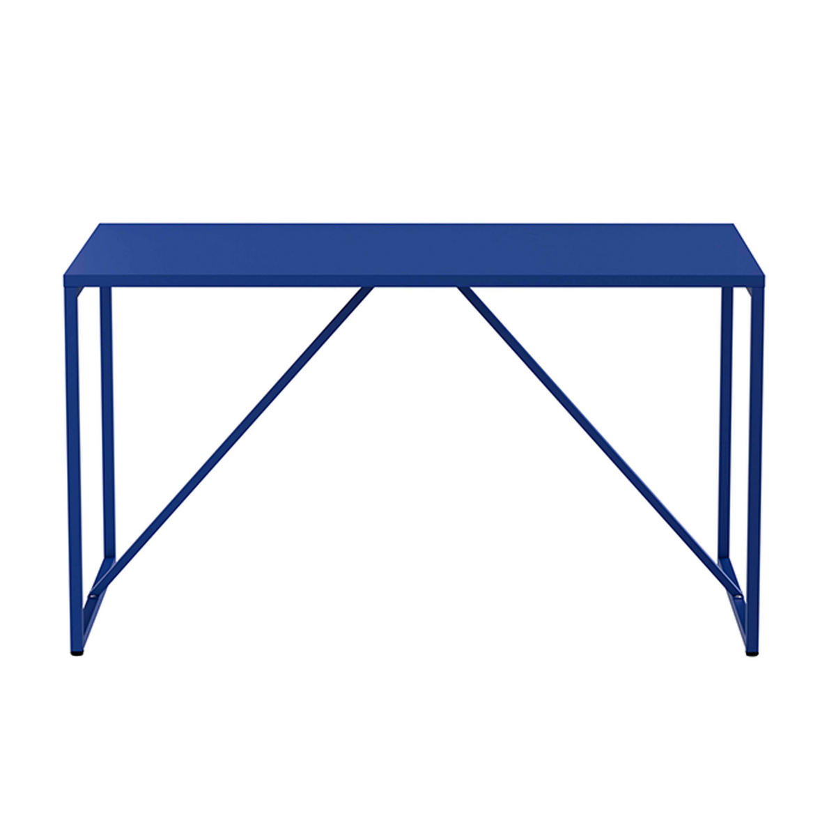 ESSTISCH, Dunkelblau - Blau, Metall (120/80/78cm) - Oviala