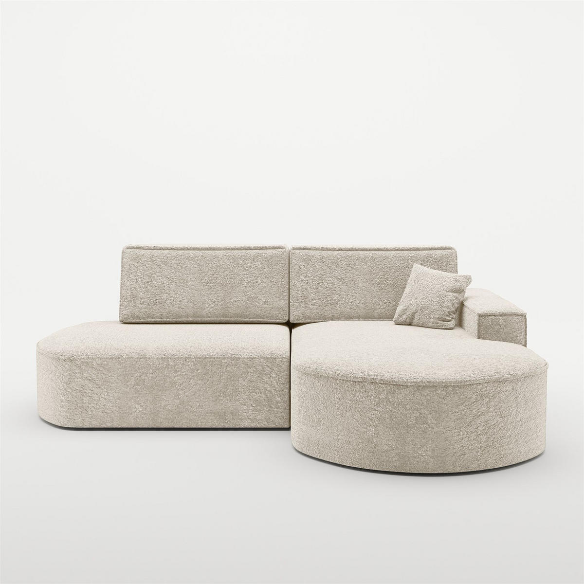 ECKSOFA Venedig Mit Schlaffunktion - Creme, Holzwerkstoff/Textil (278/179cm) - Fun Möbel