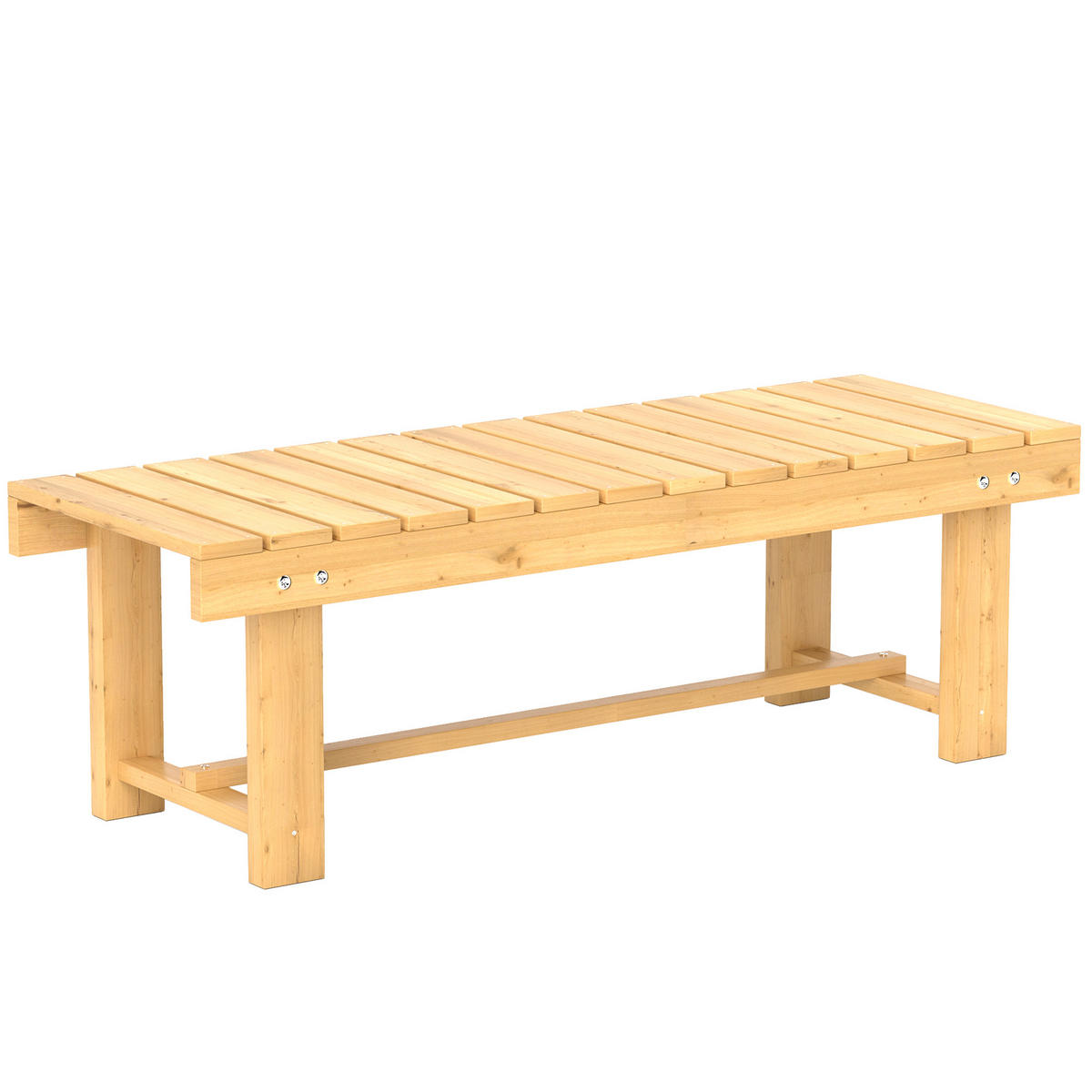 GARTENBANK DE-17760 2-Sitzer mit Lattenrost & vorgeöltem Tannenholz - Naturfarben, Holz (110/35/38cm) - ComfortXL