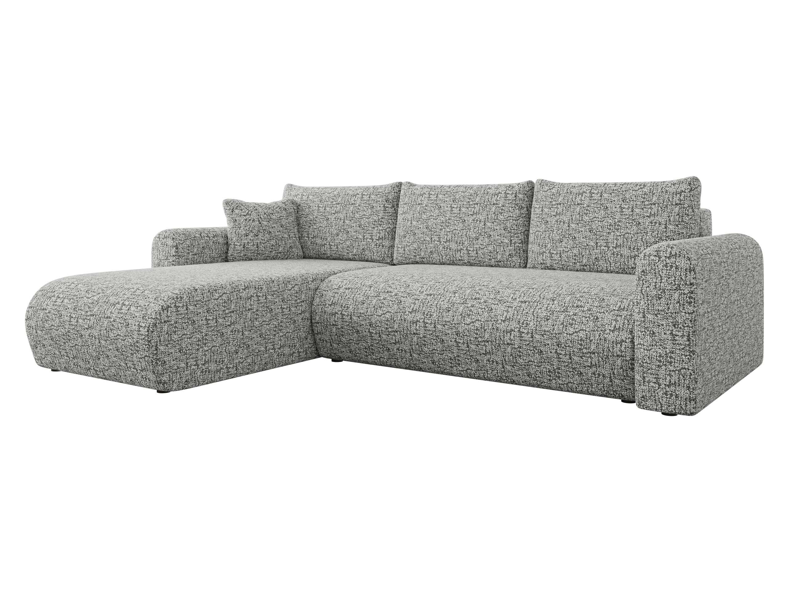 ECKSOFA Eliwo - Schwarz/Alufarben, Holz/Textil (252/158cm) - MIRJAN24