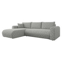 ECKSOFA Eliwo - Schwarz/Alufarben, Holz/Textil (252/158cm) - MIRJAN24