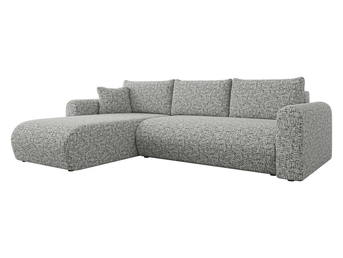 ECKSOFA Eliwo - Schwarz/Alufarben, Holz/Textil (252/158cm) - MIRJAN24