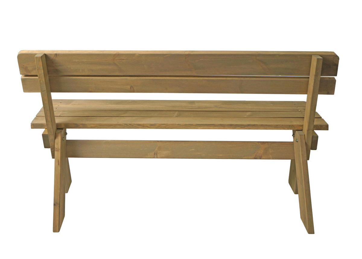 GARTENBANK Beige - Beige, Holz (148/86/54cm) - MCW