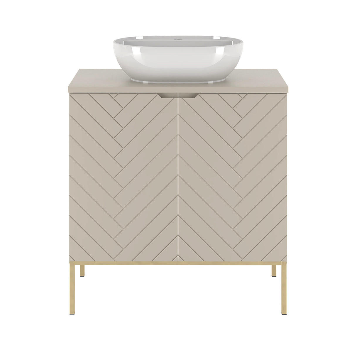 WASCHTISCH 80.6cm Daria Kaschmir - Beige, Holzwerkstoff (80.6/84.2/46.5cm) - Petits-meubles