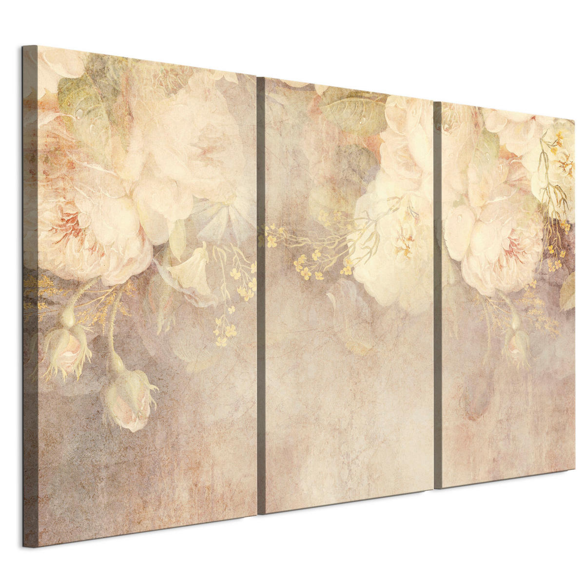 LEINWANDBILD Magnolie 3-tlg. 90x60 cm - Multicolor, Holz (90/60cm) - LUMASOUL